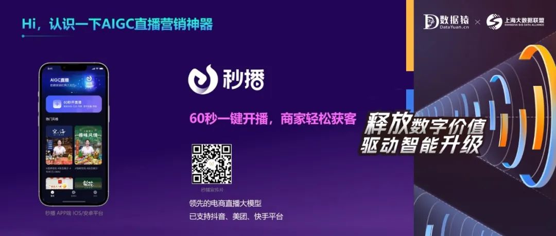 【AI大模型展】秒播電商直播大模型——成為AIGC直播引領者，60秒一鍵開播，商家輕松獲客！