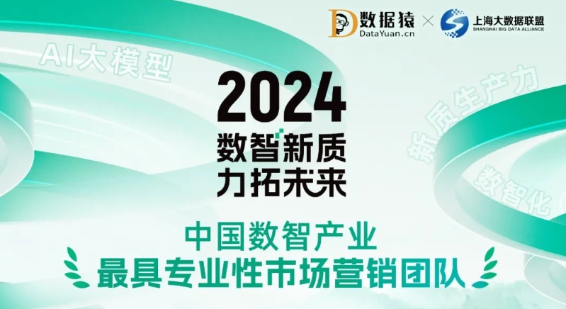 《2024中國數(shù)智產(chǎn)業(yè)最具專業(yè)性市場營銷團隊》榜正式發(fā)布